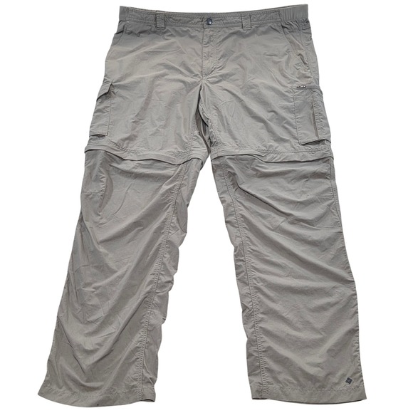 Columbia Men's Silver Ridge Convertible Pants Omni Shade Tan Zip Off 44x34 - Picture 1 of 10